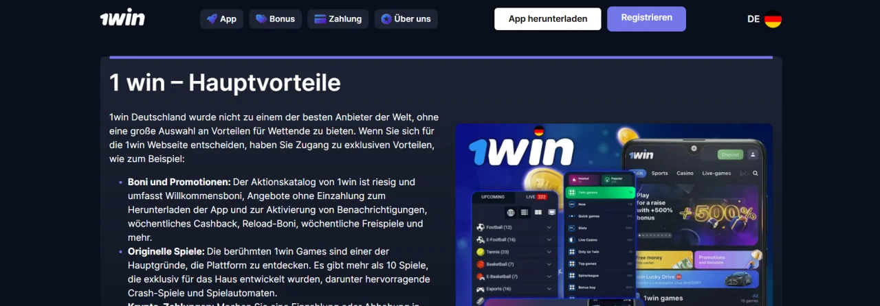 1Win Österreich: Casino, Sportwetten und Boni für Spieler aus Österreich
